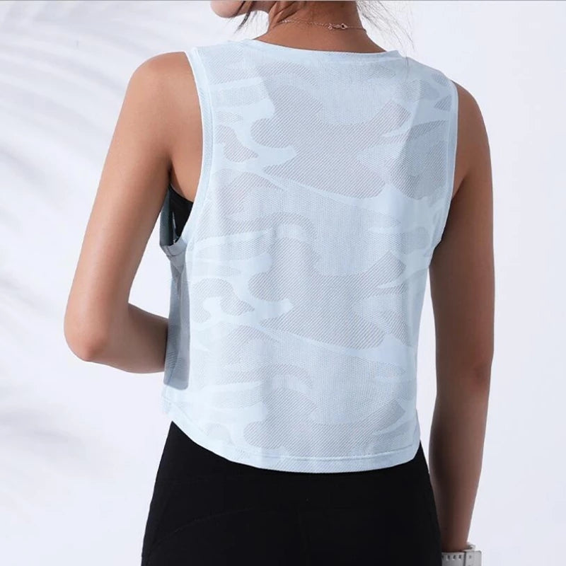 Camiseta Regata Feminina Azul